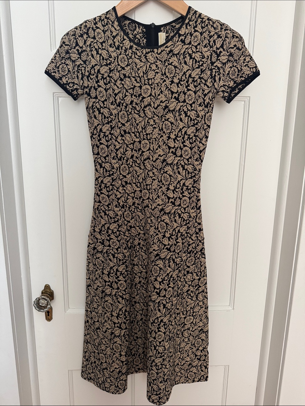 Michael Kors Black and Gold Floral Dress